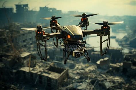 Drones and Technologies of the Future Stock Illustration - Illustration ...