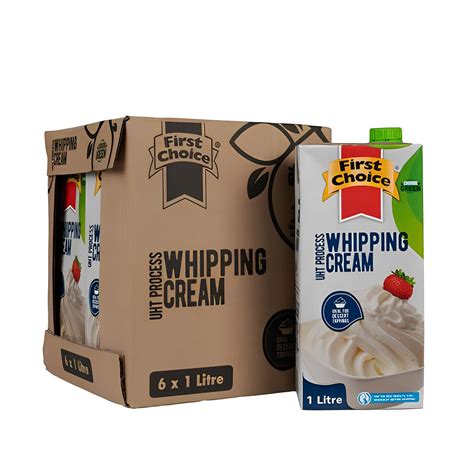 First Choice Whipping Cream - Long Life - 6 x 1L | Shop Today. Get it Tomorrow! | takealot.com