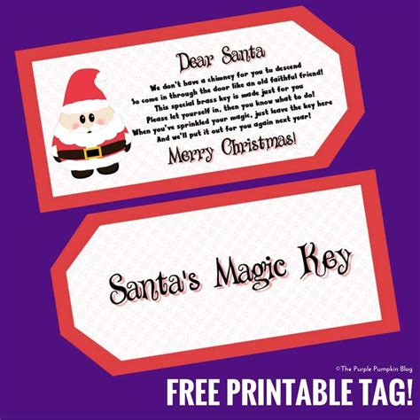 Santa's Magic Key - Free Printable Tag