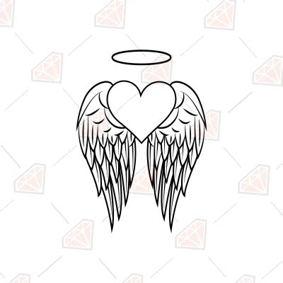 Heart Angel Wings SVG for Cricut, Instant Download | PremiumSVG