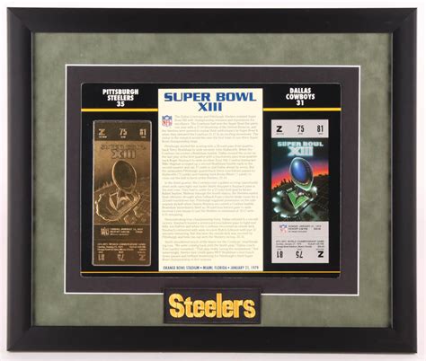 Super Bowl XIII Commemorative 16x19 Custom Framed Score Card Display ...