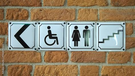 Signboard handicap toilet sign, toilet for people with disabilities ...