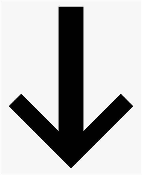 Svg Png Icon Free - Down Arrow Clipart Black And White, Transparent Png - kindpng