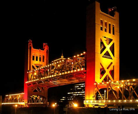 "Tower Bridge raised (Sacramento, California USA)" by Lenny La Rue, IPA | Redbubble