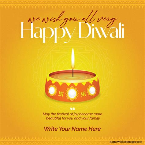 Create personal Name Diwali greeting