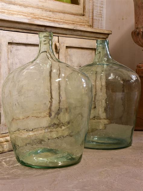 Pair of antique demijohn bottles – Chez Pluie