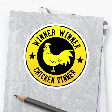 "winner winner chicken dinner" Sticker by Soulredeemer | Redbubble