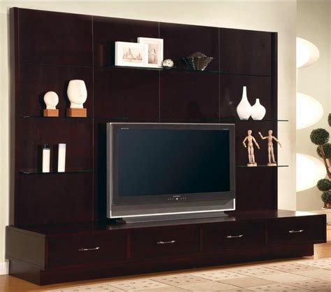 Modern Flat Panel TV Wall Mount Unit Stand Cappuccino Entertainment Center NEW | Wall mount ...