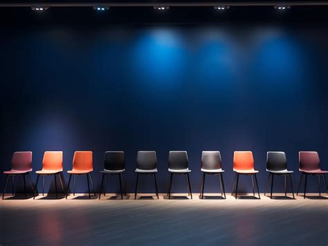 Premium AI Image | a row of chairs in a room