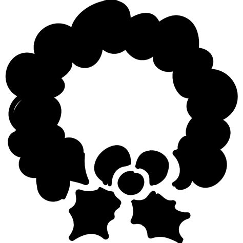 Christmas Wreath Silhouette Svg