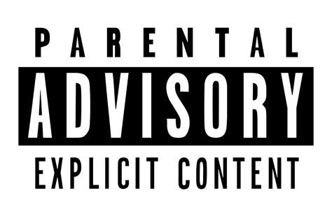 Parental Advisory White Transparent Logo