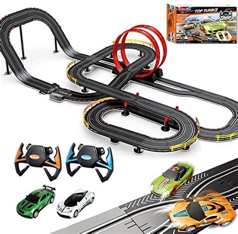 Slot Car Race Track Set Electric Powered Super Loop Speedway with Four ...