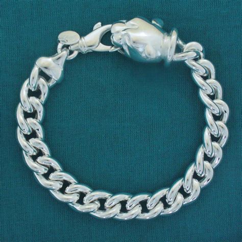 Sterling silver panther bracelet.