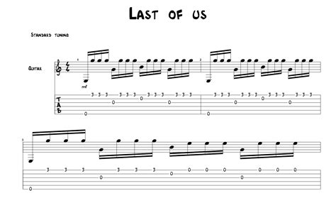 The Last of Us for guitar. Guitar sheet music and tabs.