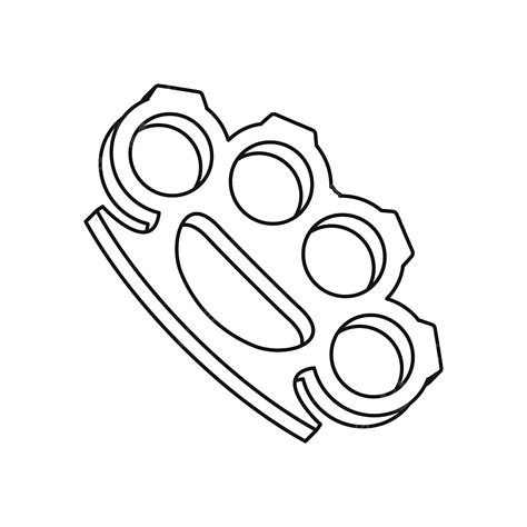 Brass Knuckles Icon Outline Style, Bra Drawing, Knuckles Drawing, Outline Drawing PNG and Vector ...