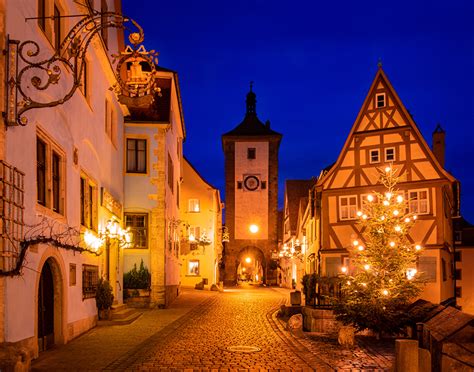 Photo Bavaria Germany Christmas Rothenburg ob der Tauber Christmas