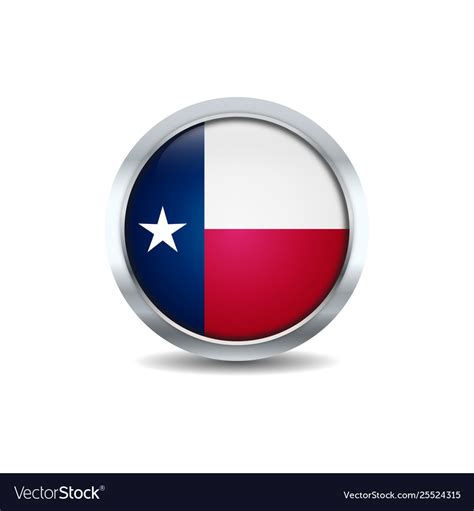 Texas circle button flag Royalty Free Vector Image