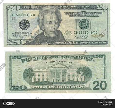 Back Front Twenty Dollar Bill Image & Photo | Bigstock