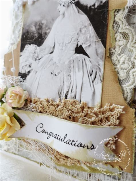 Angela Holt Designs: Beautiful Vintage Wedding Card Tutorial