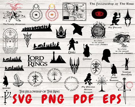 Lord of the Rings Svg, Middle Earth Svg, LOTR Svg, Wizard Svg, Mordor ...