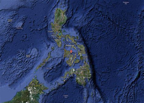 Philippine Map. Satellite View