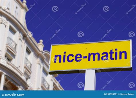 Nice Matin Newspaper Morning Sign Text and Brand Logo French South ...