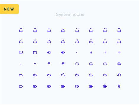 System icons set - part 1 by Rengised on Dribbble