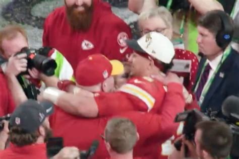 Cameras Spotted Andy Reid, Patrick Mahomes Sharing Heartwarming Moment After Super Bowl Win ...