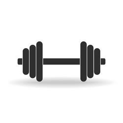 Gym dumbbell line glyph icons Royalty Free Vector Image