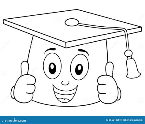 Graduation Hat Coloring Coloring Pages