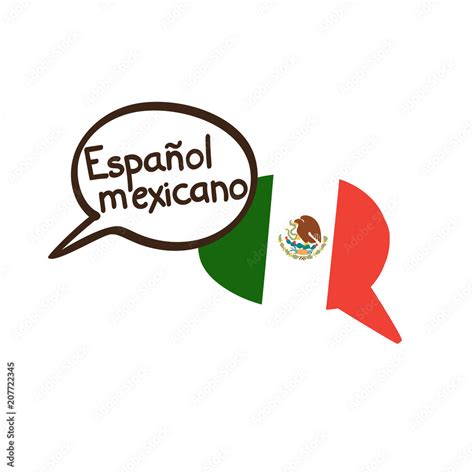 Mexican Spanish. Vector illustration with two hand drawn doodle speech ...