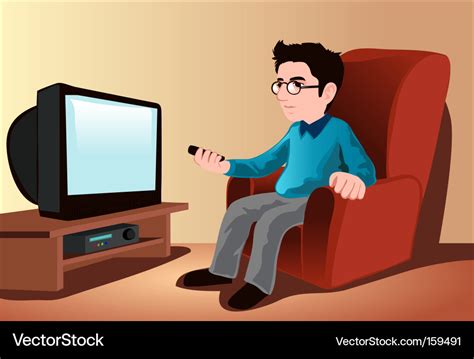 Watching tv Royalty Free Vector Image - VectorStock