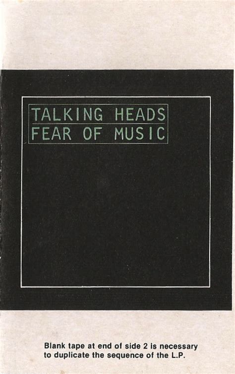 Talking Heads – Fear Of Music (CH, Cassette) - Discogs