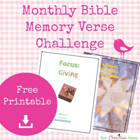 Monthly Bible Memory Verse Challenge – Month 6 – Serve – herChristianhome