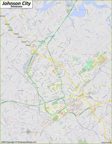 Johnson City Map | Tennessee, U.S. | Maps of Johnson City