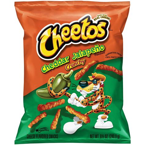 Cheetos Crunchy Cheddar Jalapeno Cheese Flavored Snacks, 8.5 oz Bag - Walmart.com - Walmart.com