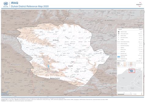 Iraq: Duhok District Reference Map 2020 (15 July 2020) | OCHA