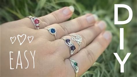 5 EASY Ways to DIY Wire Wrap Crystal Rings | Beginners Tutorial - YouTube