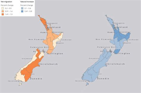 New Zealand Population Growth - Vivid Maps | New zealand population, Map of new zealand, New zealand