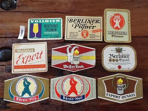 54 Older German beer labels -- Antique Price Guide Details Page