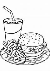 Free Childrens Coloring Page Burger  RonintuRamirez sketch template