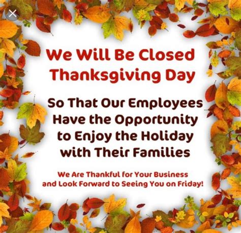 Closed For Thanksgiving Sign Template - FREE DOWNLOAD - The Best Home School Guide!!