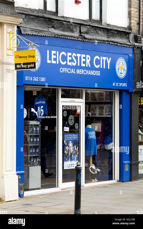 Leicester City Football Club official merchandise shop, Leicester city centre, UK Stock Photo ...