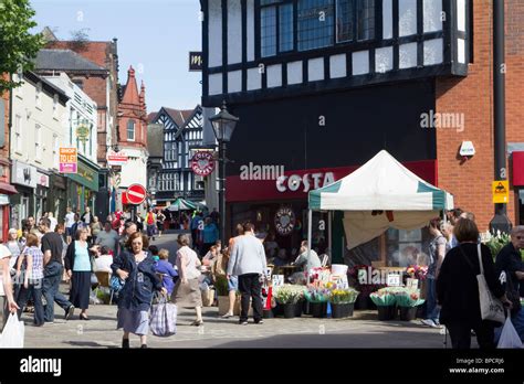 chesterfield town centre derbyshire england uk gb Stock Photo - Alamy