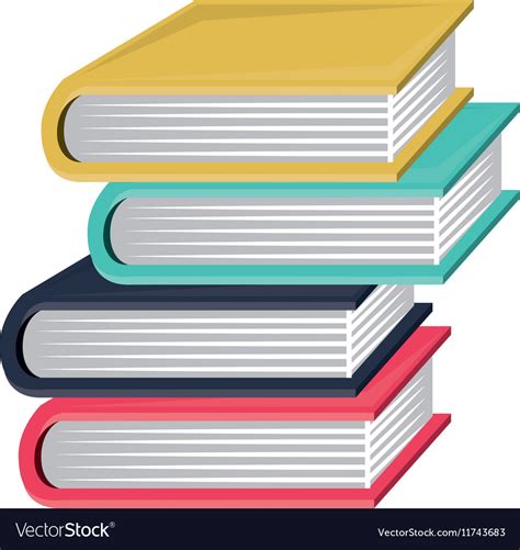 Colorful and irregular stacked books Royalty Free Vector