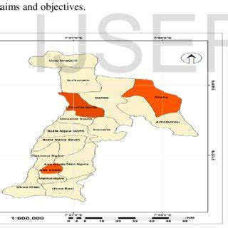 Map of Abia State Nigeria, showing the three major urban areas, Aba,... | Download Scientific ...