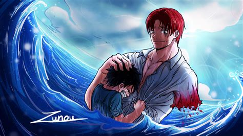 ArtStation - Shanks saving Luffy artwork