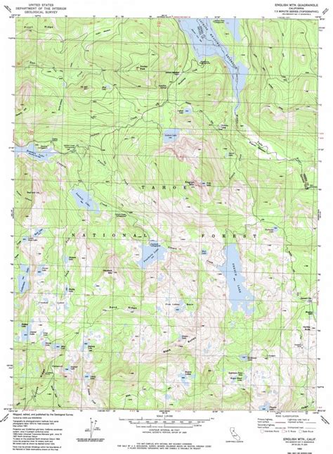 Physical Map Of California With Mountains Free Printable English - Usgs Topo Maps California ...