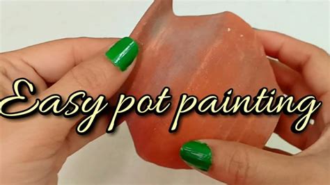 Easy pot painting using cello tape/DIY Pot painting tutorial at home ...