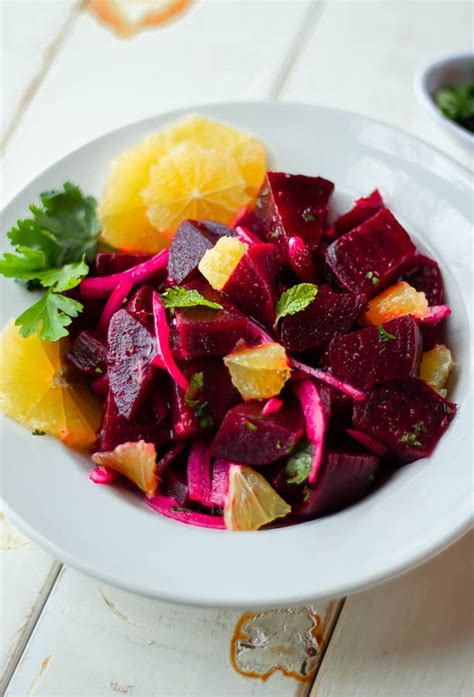 Moroccan Beet Salad with Orange Dressing - Cinnamon&Coriander